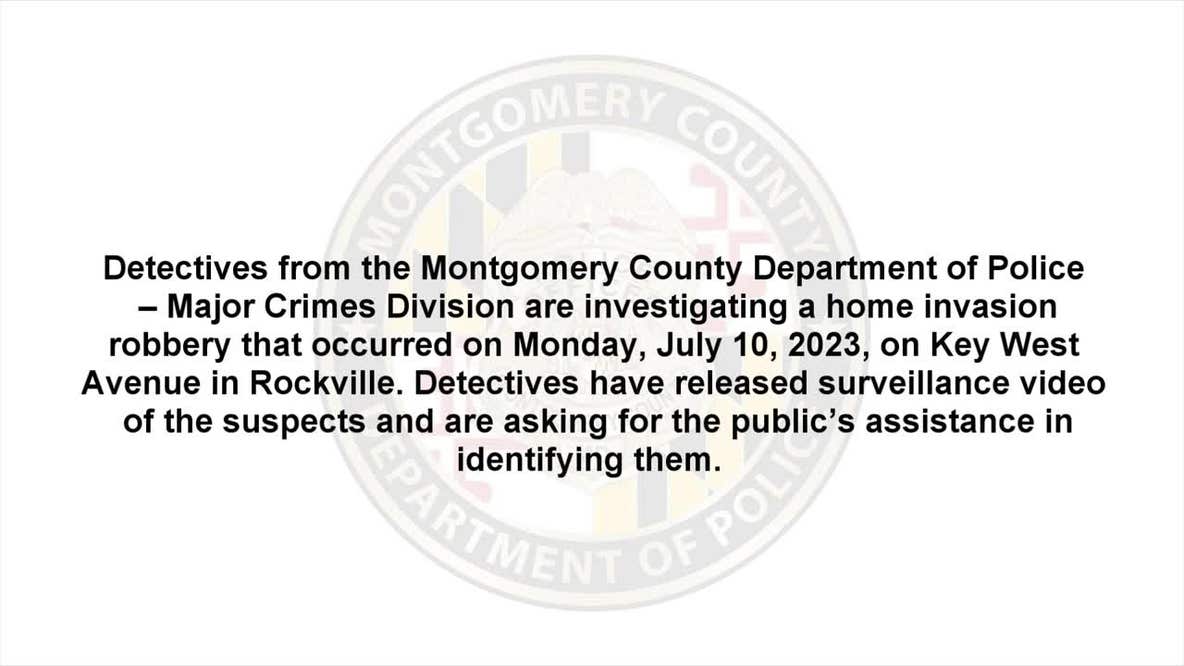 Surveillance video released of home invasion robbery in Rockville